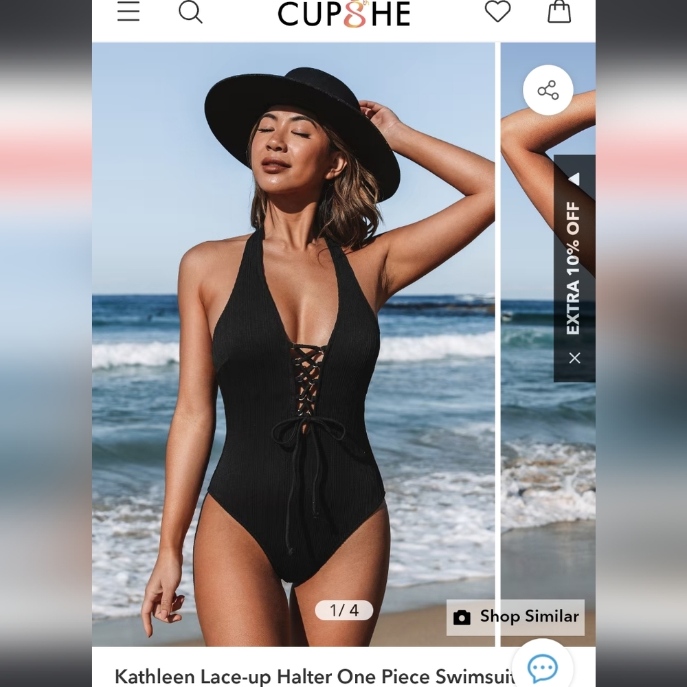 Brand New with Tags Cupshe Lace up One Piece Bathingsuit